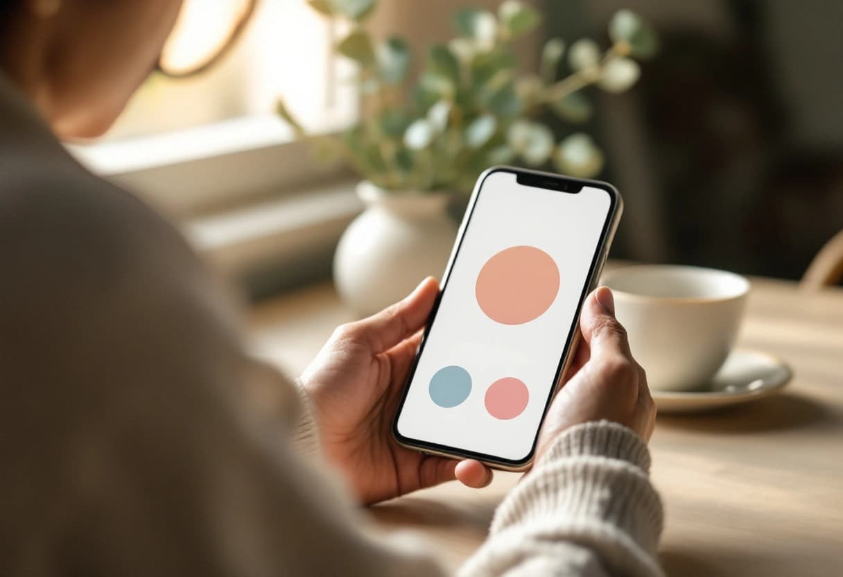 Wedding guest tapping a free RSVP app link on a phone to confirm attendance without downloading anything