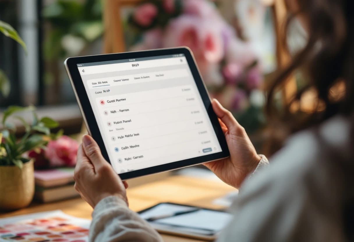 Wedding coordinator using Invyt dashboard to manage RSVP responses across multiple events